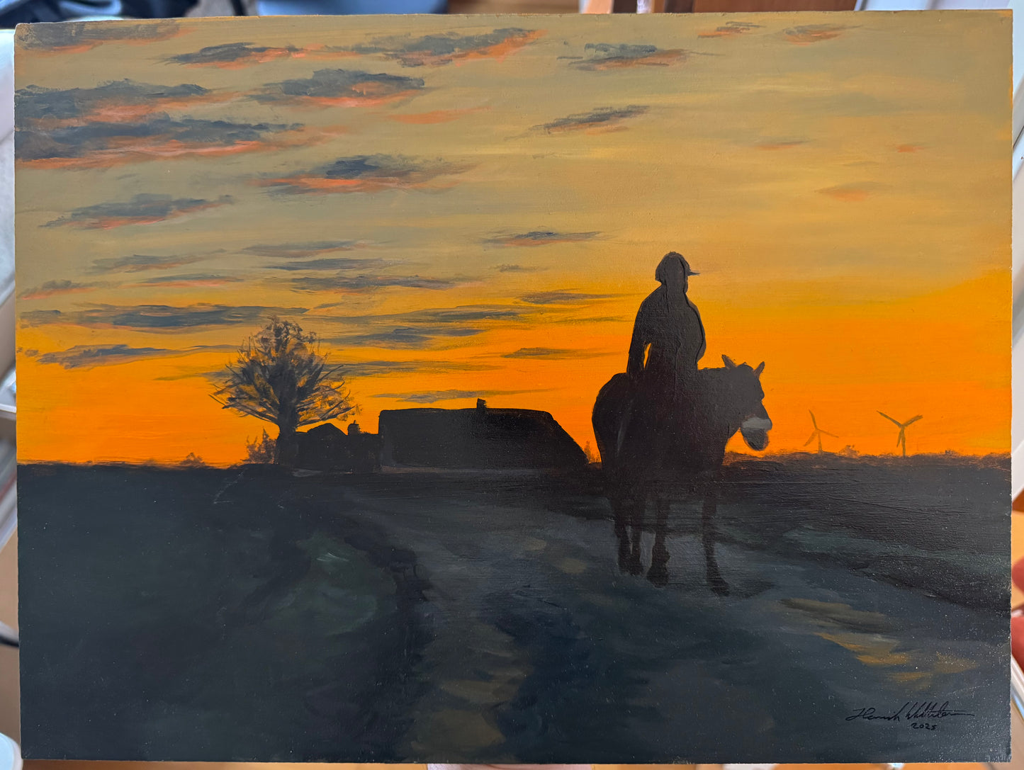 "Ryttare i Vallkärra" original painting