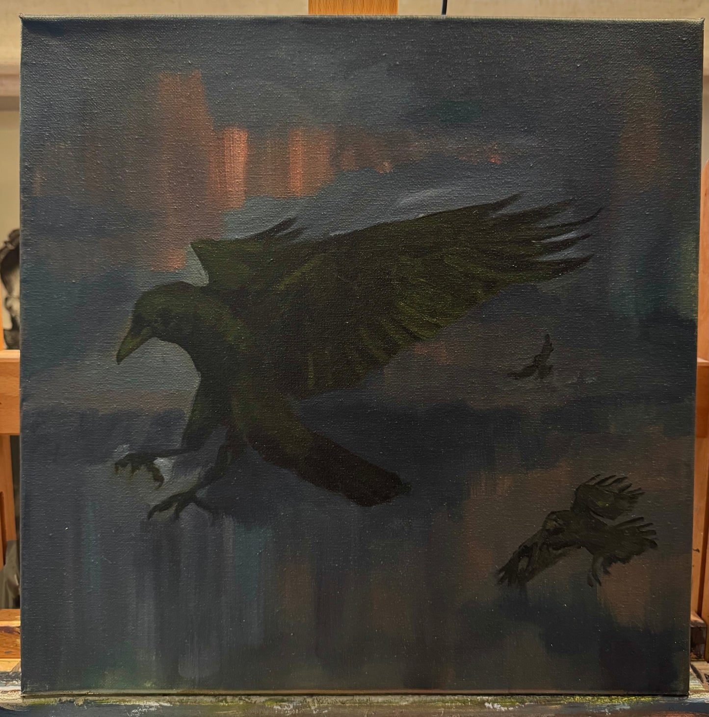 "Gröna råkor" original painting