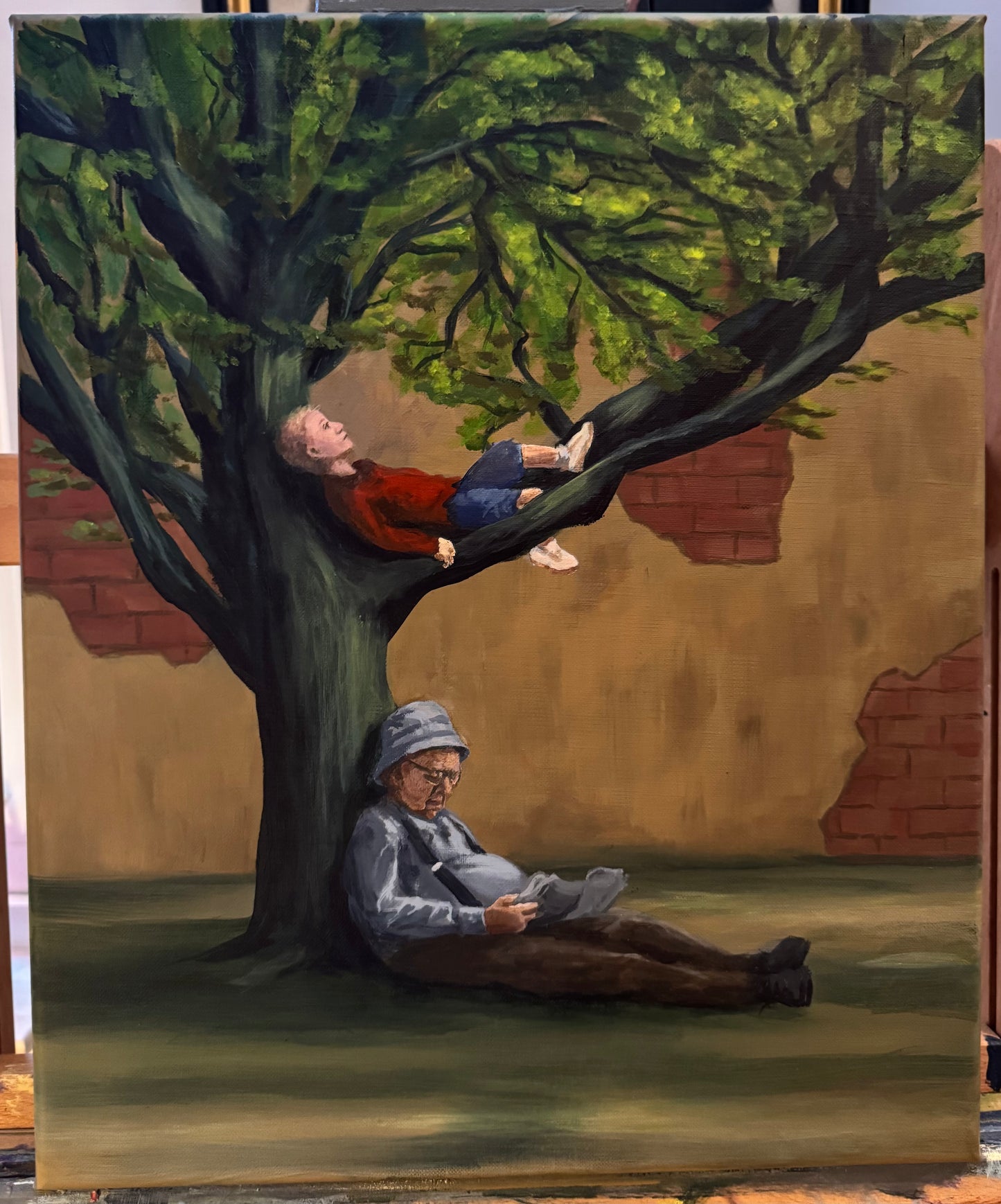 "Kalles klätterträd" original painting