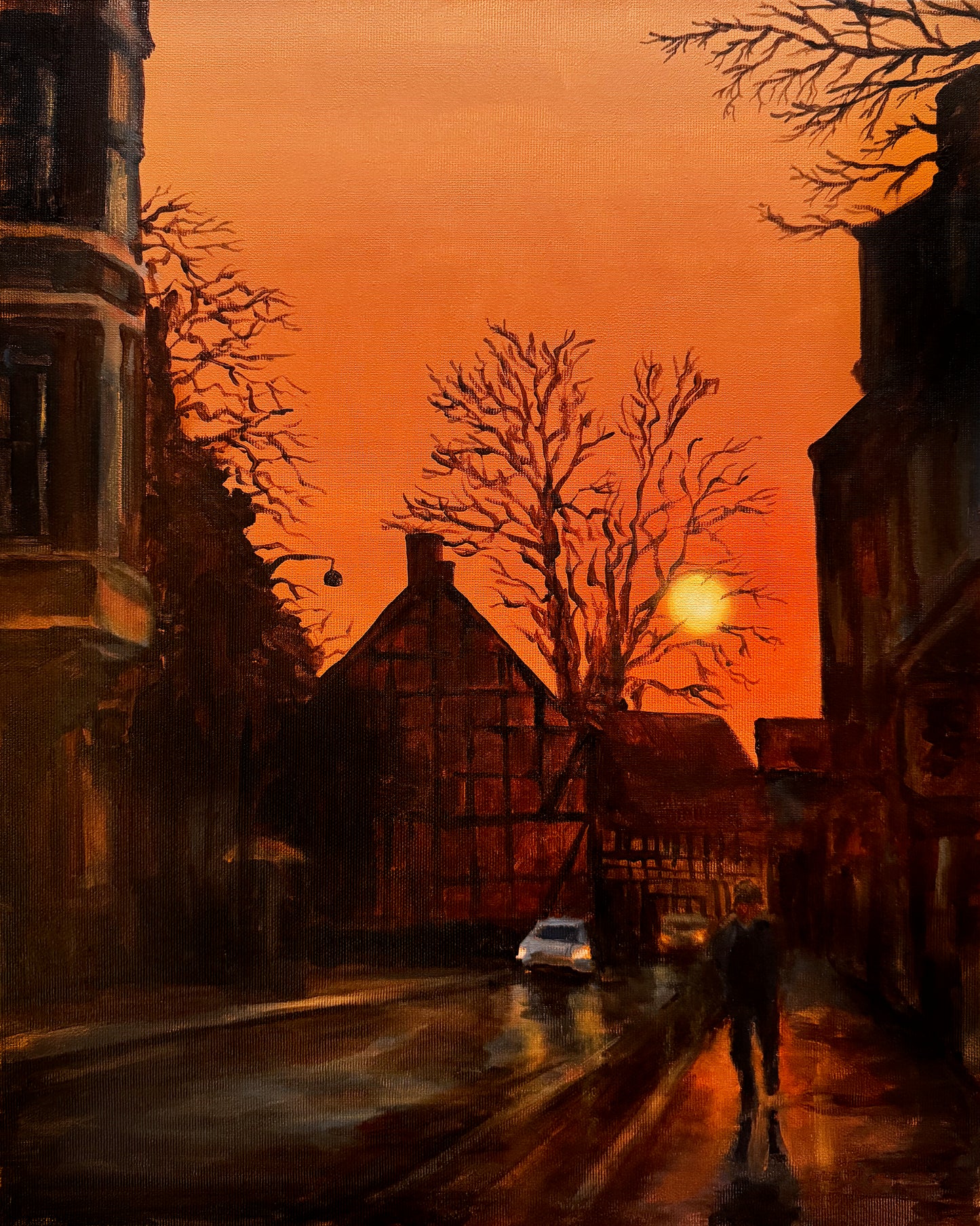 "Blöt morgon i Lund" art poster