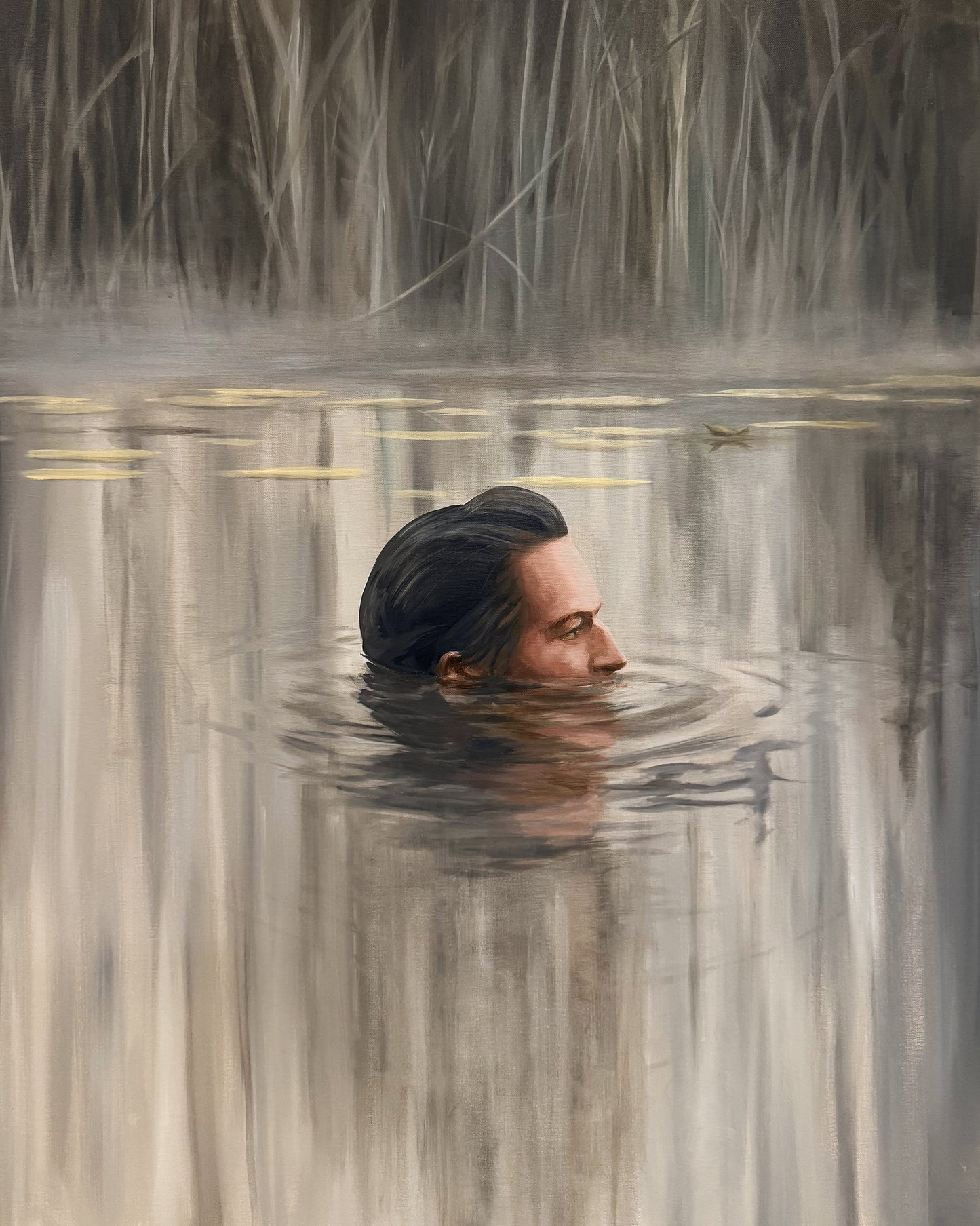 "Näsan över vattenytan" fine art print